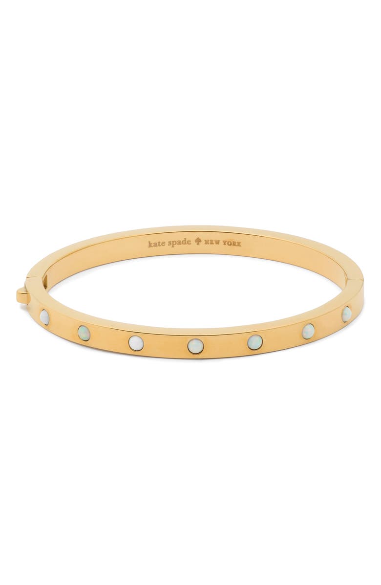 Kate Spade New York faux opal hinge bangle, Main, color, Opal