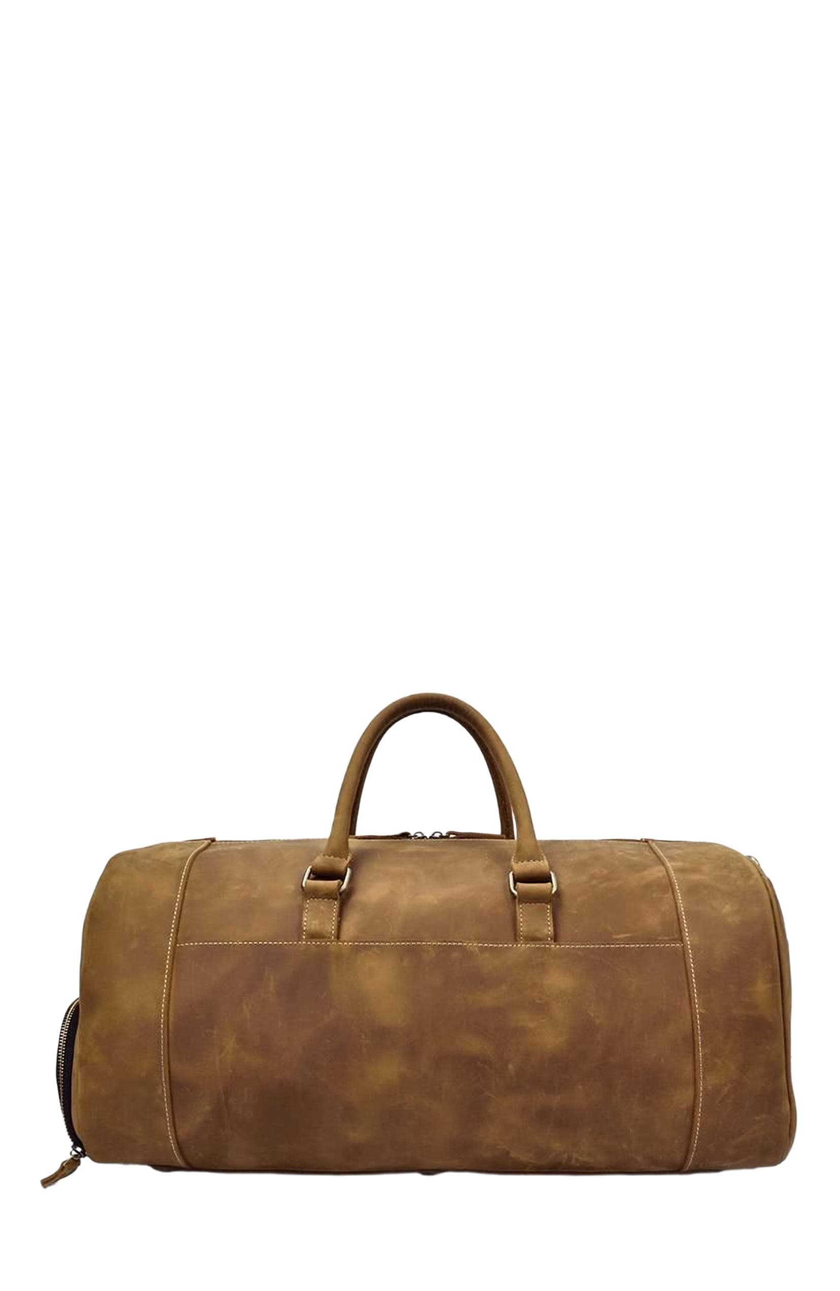 STEEL HORSE LEATHER The Bard Weekender | Handmade Leather Duffle Bag, Alternate, color, Dark Brown