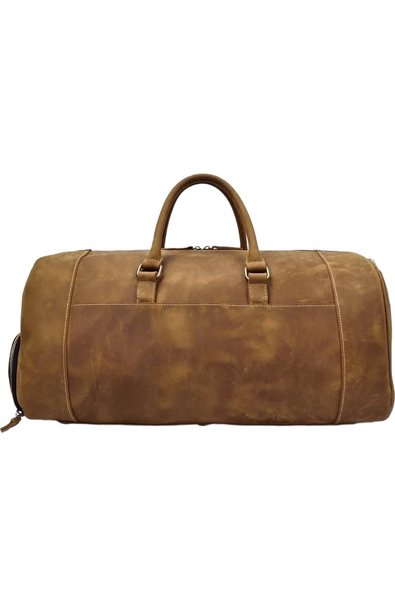 STEEL HORSE LEATHER The Bard Weekender | Handmade Leather Duffle Bag, Alternate, color, Dark Brown