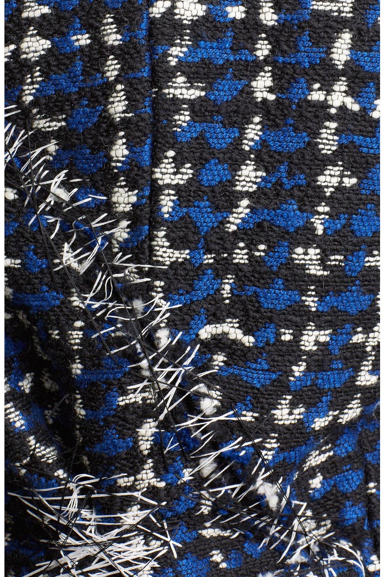 Stitch Detail Tweed Jacket, Alternate, color, BLUE/ BLK/ WHITE