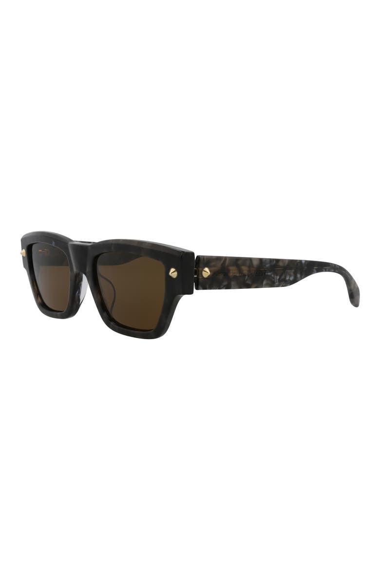 Fashion 53mm Square Sunglasses Glasses, Alternate, color, HAVANA HAVANA BROWN