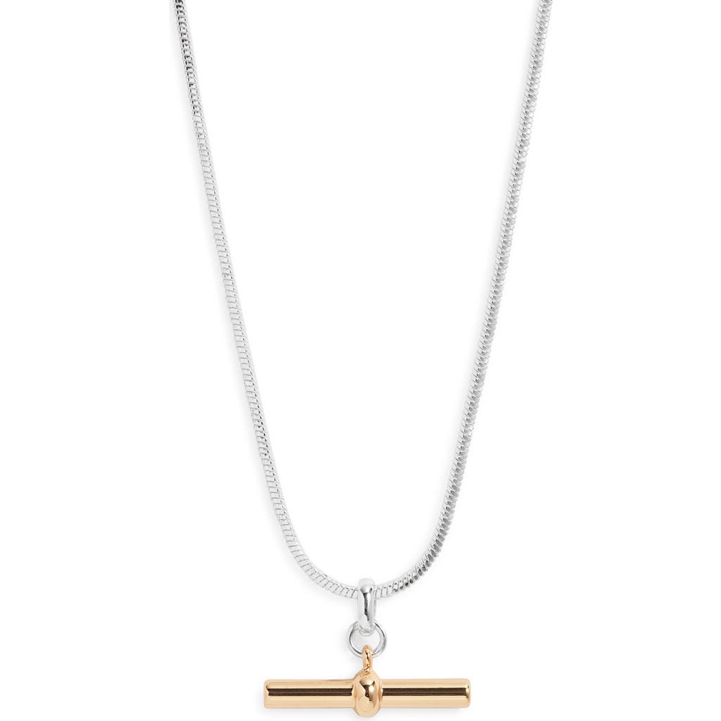 Nordstrom Dainty T-bar Pendant Necklace In Silver