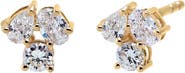 BY ADINA EDEN Lab Grown Diamond Multi Shape Cluster Stud Earring 14K