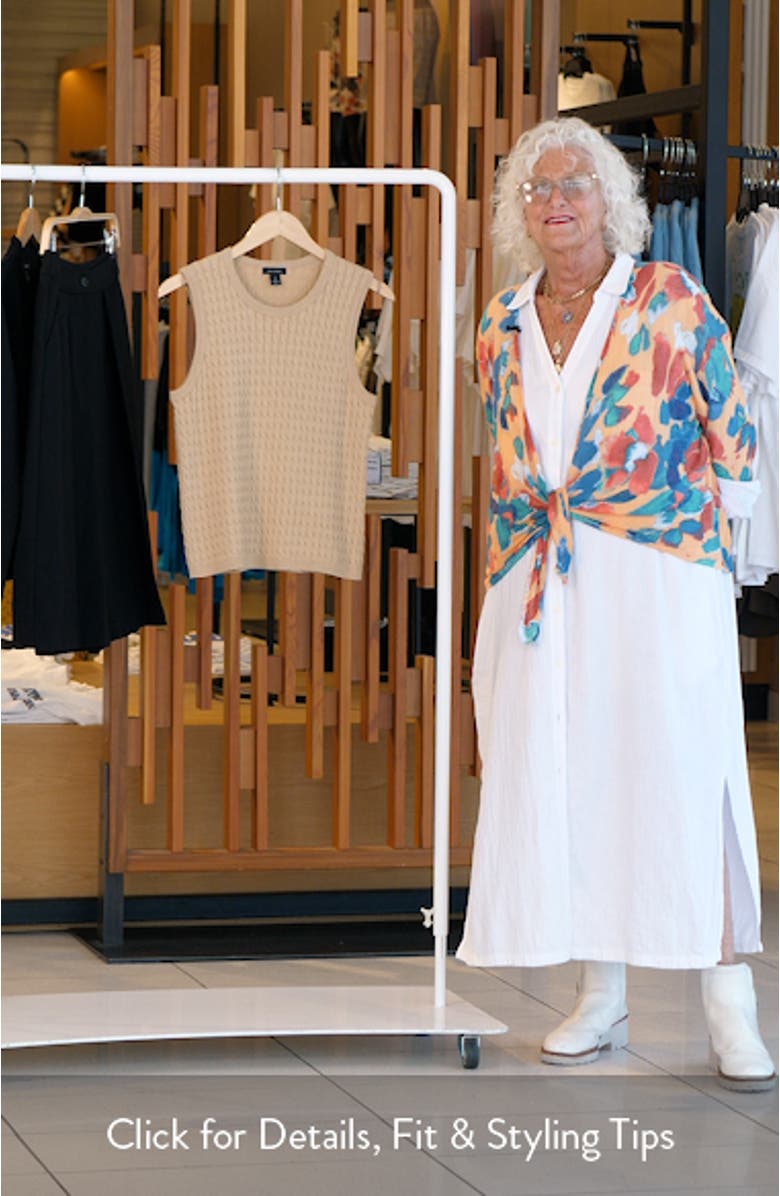 Cable Stitch Cotton Sweater Tank, sales video thumbnail