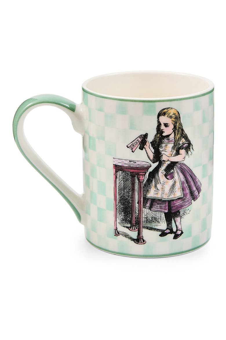 Alice Check Mug, Main, color, SAGE