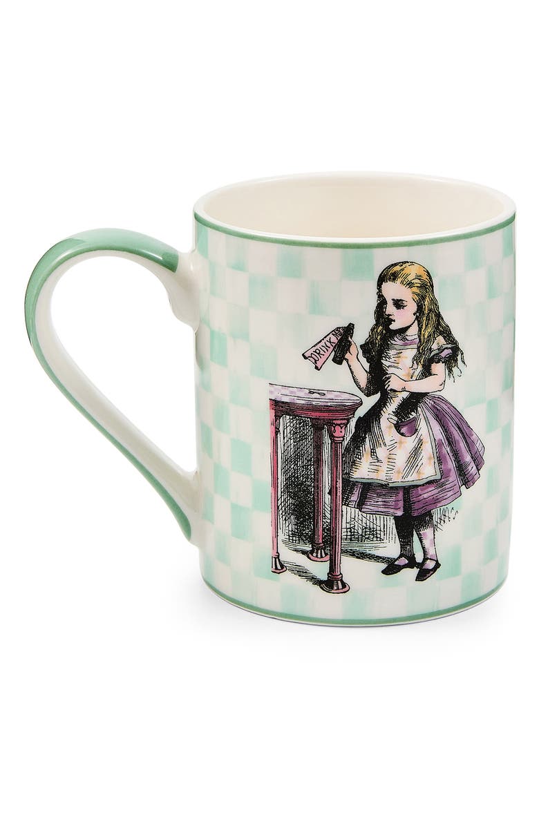 MACKENZIE CHILDS Alice Check Mug, Main, color, Sage
