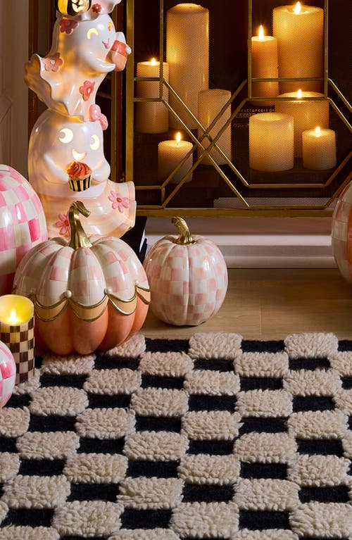 Mackenzie-childs Mackenzie Childs Rosy Check Small Pumpkin In Pink