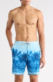 Tommy Bahama Baja Hibiscus Hues 8-Inch Swim Trunks