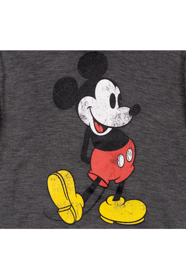 Mickey Mouse Fleece Pullover Hoodie, Alternate, color, Charcoal Mickey