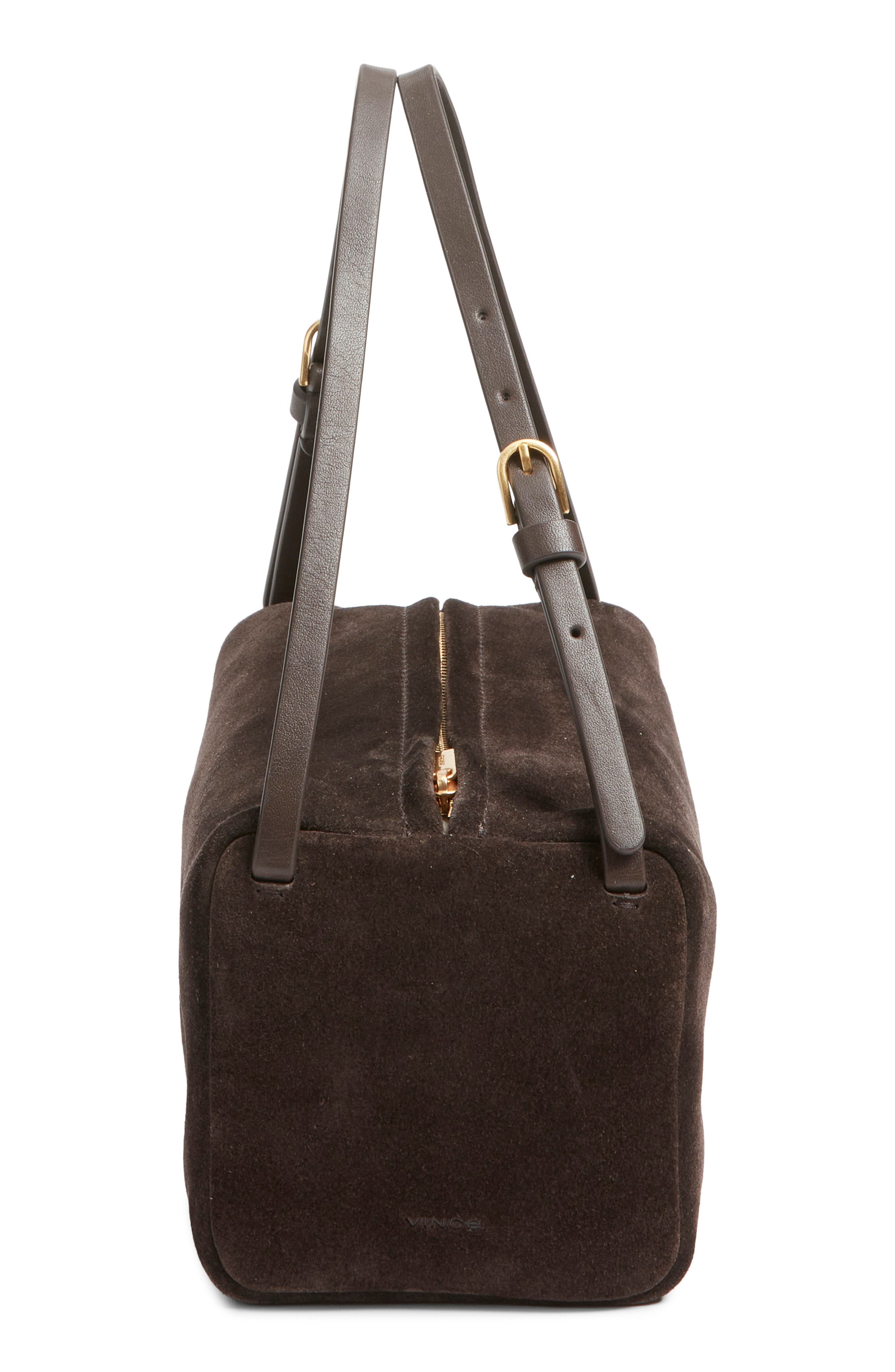 Josie Suede Top Handle Bag, Alternate, color, CACAO