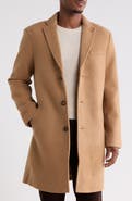 NORDSTROM RACK Wool Blend Three-Button Overcoat