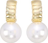 ATHRA LUXE Faux Pearl Drop Earrings