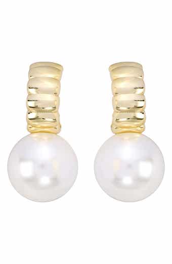 Faux Pearl Drop Earrings