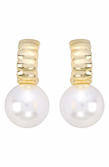 Faux Pearl Drop Earrings