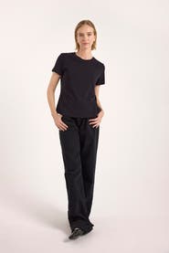 Brodie Pure Cashmere Boxy Cotton Crew Neck T-shirt