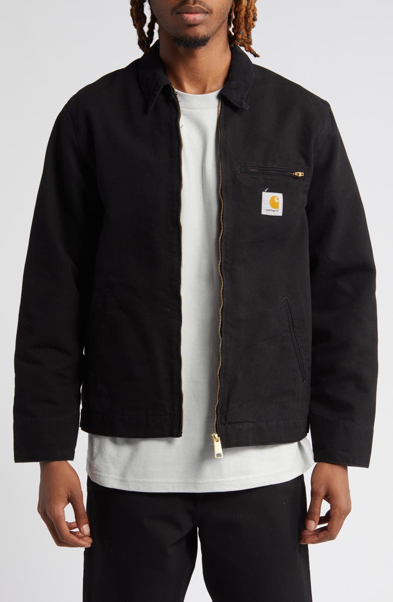 Carhartt Work In Progress Detroit Zip Organic Cotton Canvas Utility Jacket, Main, color,