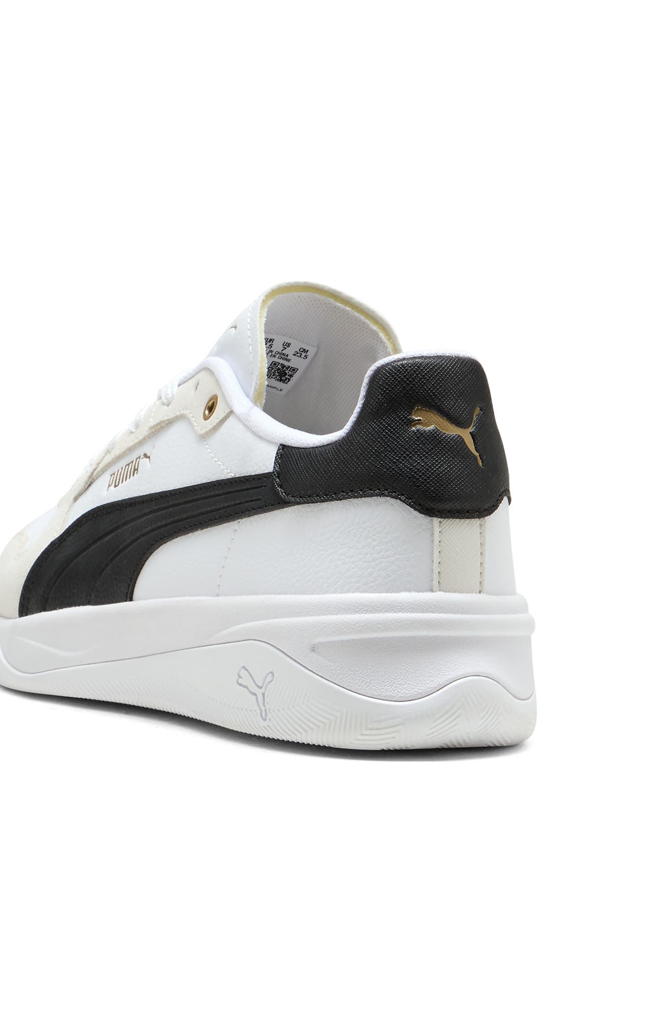 Court Bae OG Sneaker, Alternate, color, PUMA WHITE/ PUMA BLACK/ GOLD