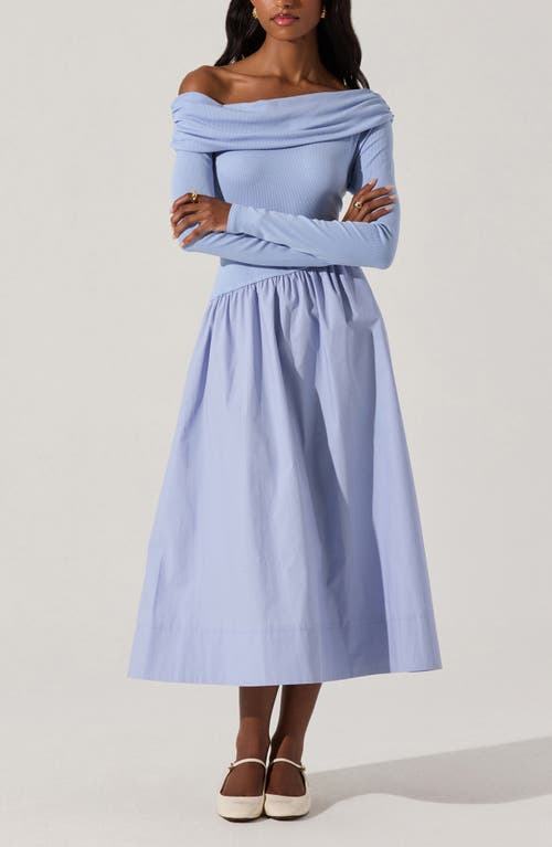 ASTR ASTR THE LABEL OFF THE SHOULDER LONG SLEEVE DRESS