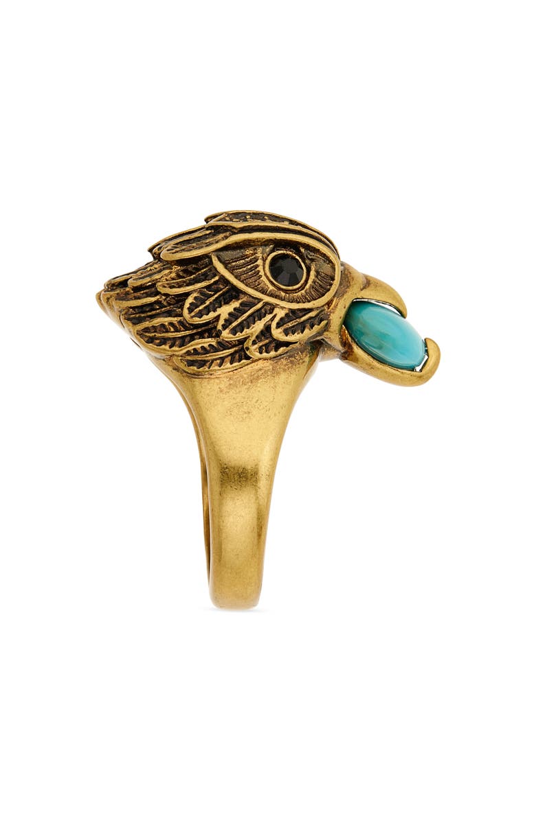 Kurt Geiger London Eagle Stone Cocktail Ring, Alternate, color, Turquoise