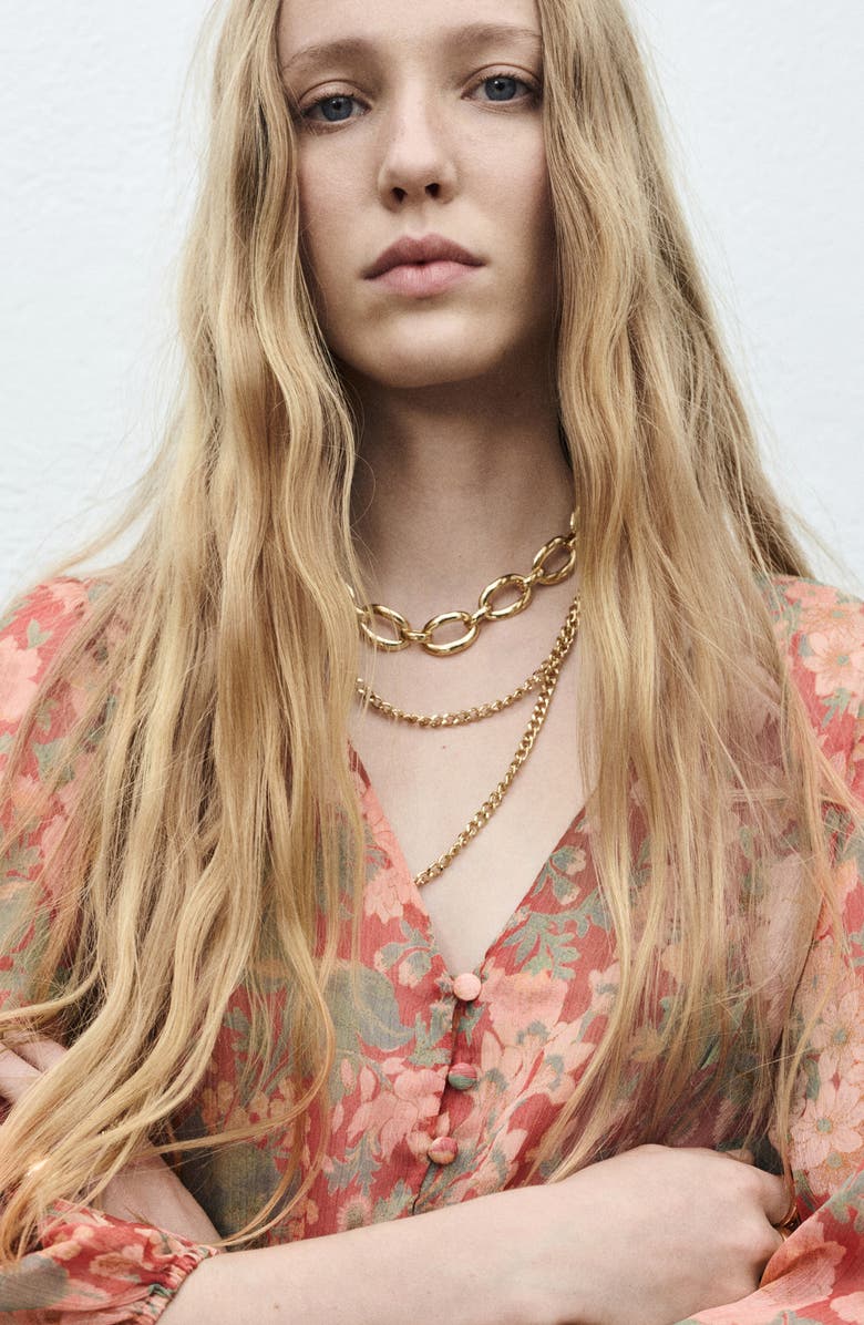 MANGO Floral Print Puff Sleeve Minidress, Alternate, color, Maroon