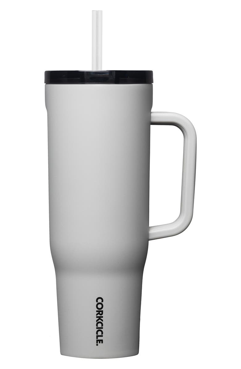 Corkcicle Cruiser 40-Ounce Insulated Tumbler with Handle, Main, color, River Rock