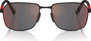 Prada Linea Rossa 57mm Rectangular Sunglasses