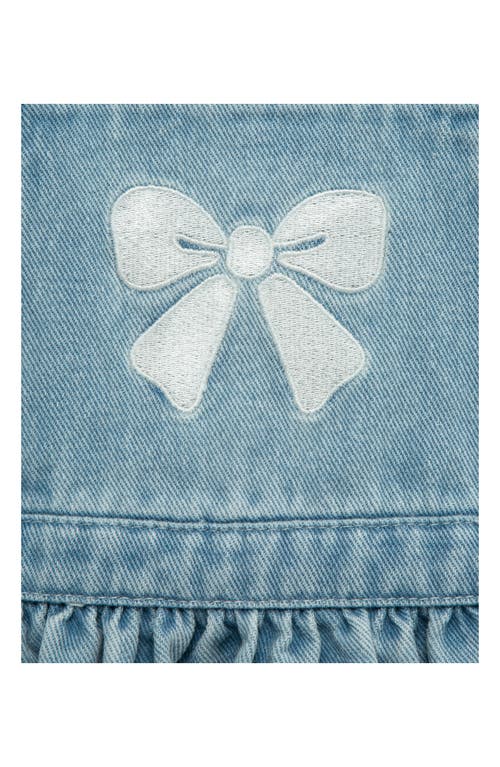 Little Me Bow Long Sleeve Top & Jumper Set In Blue