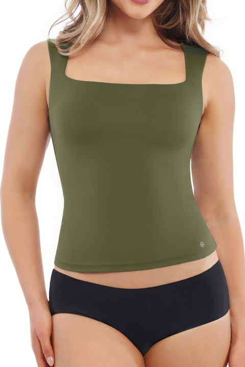 Cloud Touch Snatched Double Layer Tummy Control Sleeveless Tank Top