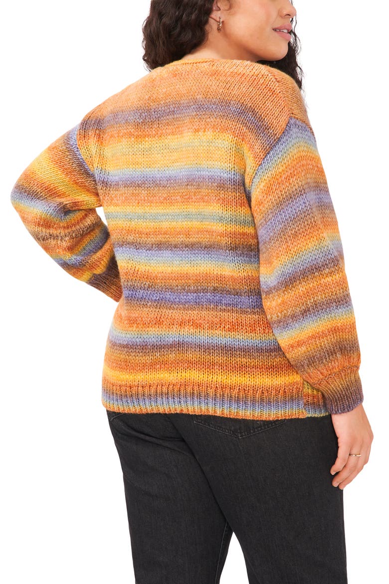 Roving Stripe Sweater, Alternate, color, CITRUS SPICE
