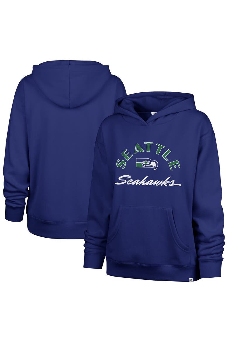 Women's '47 Royal Seattle Seahawks Plus Size Whirlwind Naomi Hoodie, Main, color, Royal