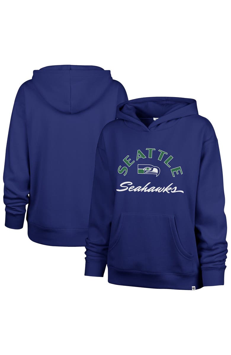 '47 Women's '47 Royal Seattle Seahawks Plus Size Whirlwind Naomi Hoodie, Main, color,