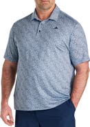 adidas Big & Tall Ultimate 365 Feather Print Polo Shirt
