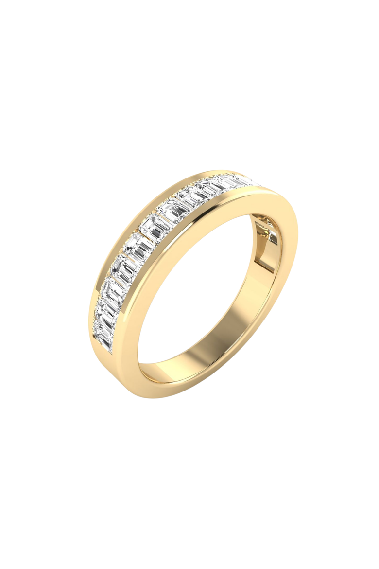 Emerald Channel Lab Diamond Band in 14K, Alternate, color, Yellow Gold