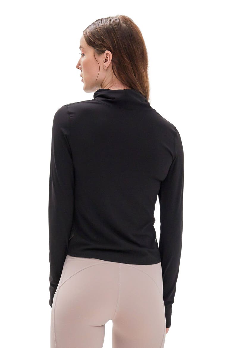 Cowl Neck Long Sleeve Top, Alternate, color, Cozy Black