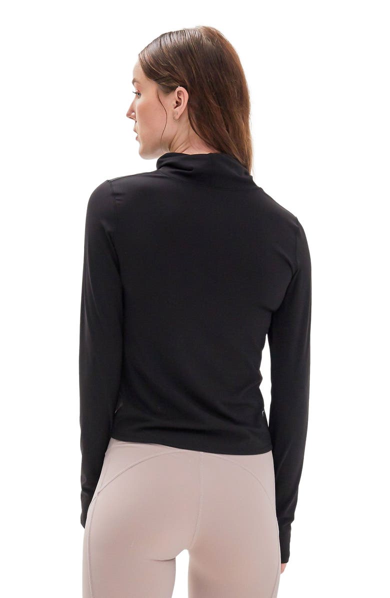 Rebody Active Cowl Neck Long Sleeve Top, Alternate, color, Cozy Black