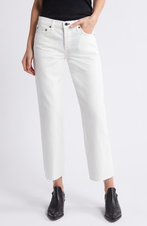 Ankle Straight Leg Jeans (Ivory)