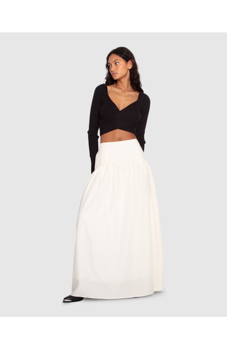 Belle & Bloom Always On My Mind Maxi Skirt, Alternate, color, Cream