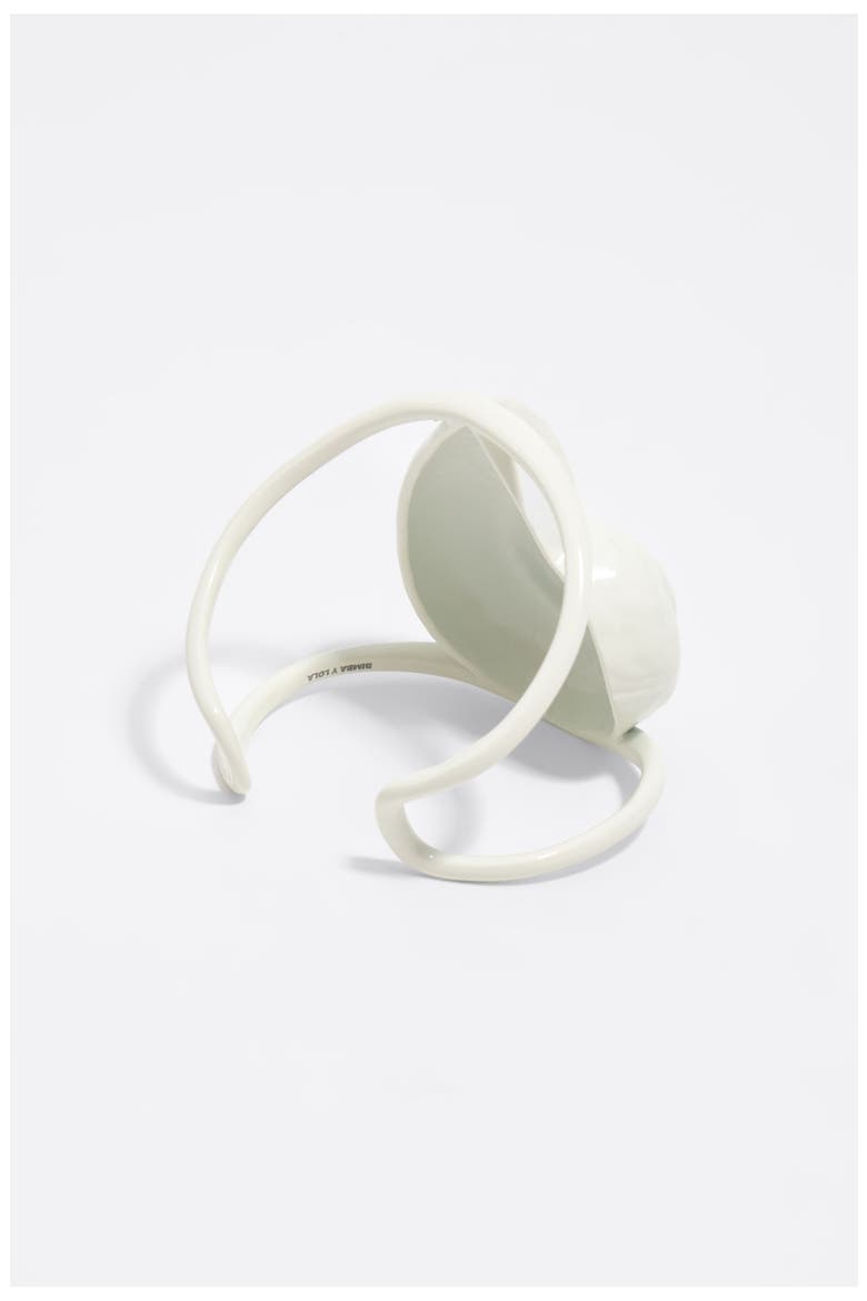 Lacquered Seashell Bracelet, Alternate, color, OFF WHITE