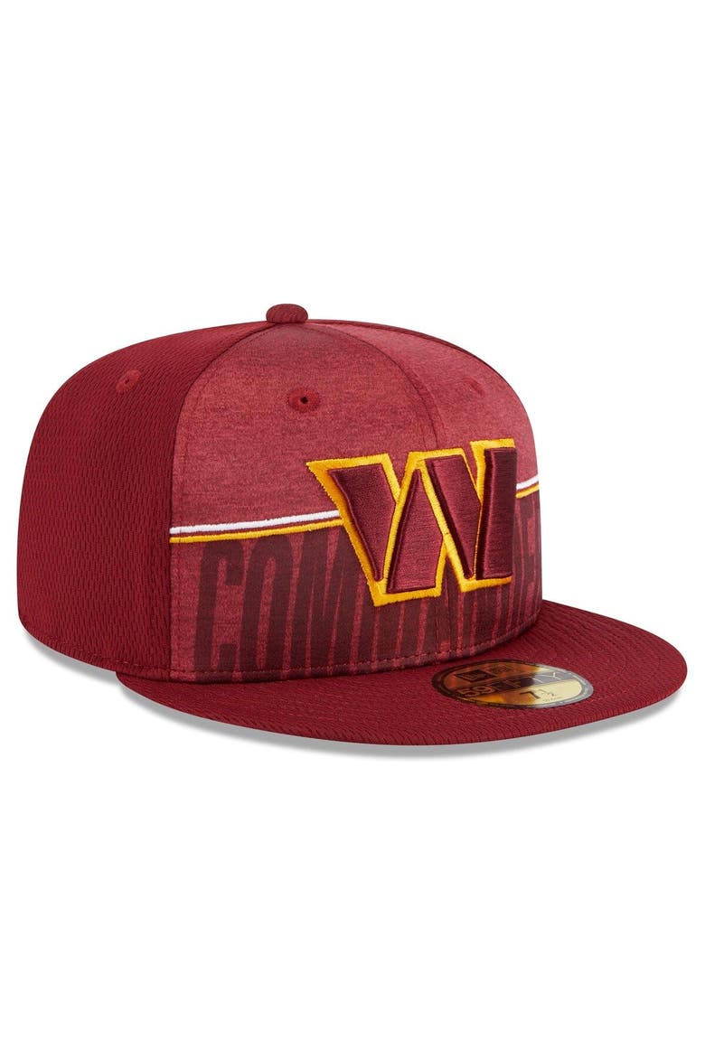 Men's New Era Burgundy Washington Commanders 2023 NFL Training Camp 59FIFTY Fitted Hat, Alternate, color, Burgundy