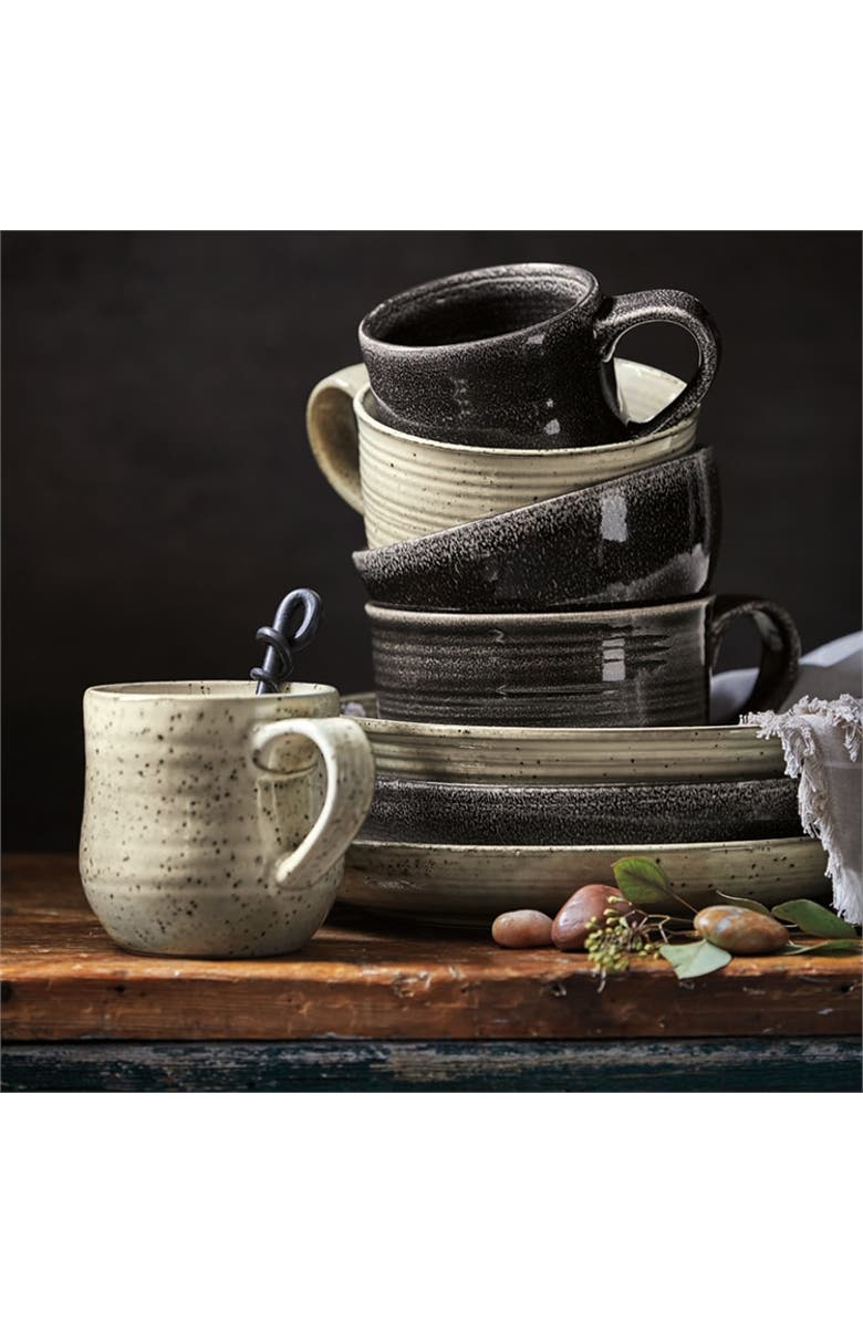 tag Loft Speckled Reactive Glaze Stoneware Dinner Plate Midnight Blue, Alternate, color, Blue