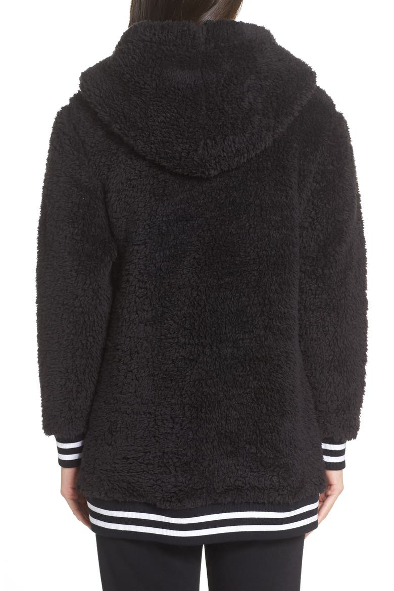 Oh So Cozy Open Hoodie, Alternate, color, BLACK