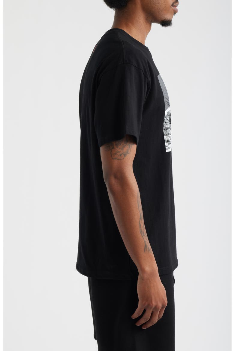 Drop Cotton Graphic T-Shirt, Alternate, color, BLACK
