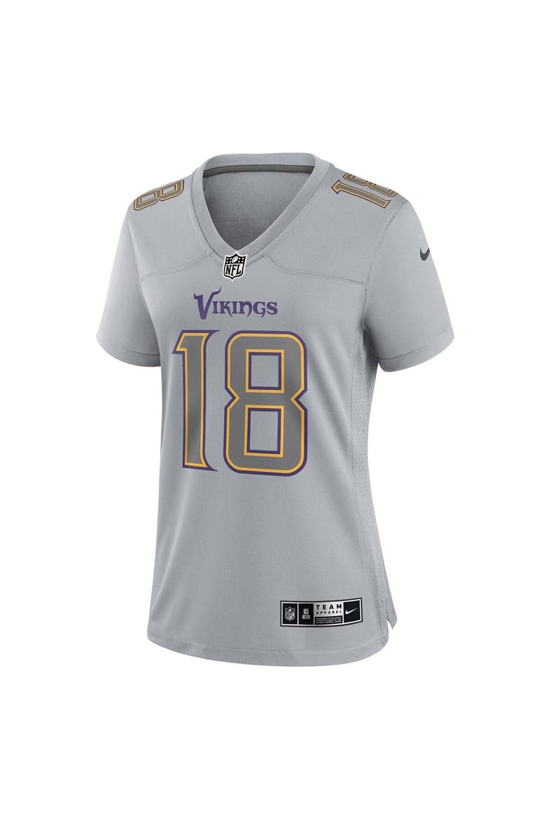 Women's Nike Justin Jefferson Gray Minnesota Vikings Atmosphere Fashion Game Jersey, Alternate, color, Gray