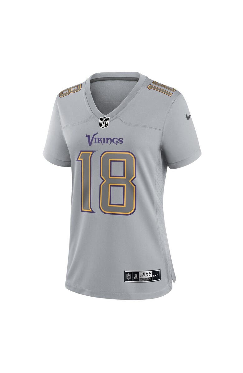 Nike Women's Nike Justin Jefferson Gray Minnesota Vikings Atmosphere Fashion Game Jersey, Alternate, color, Gray