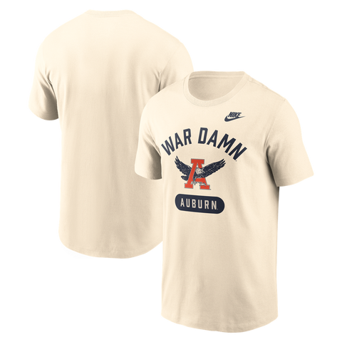 Men's Nike Natural Auburn Tigers Legacy Arch Helmet T-Shirt