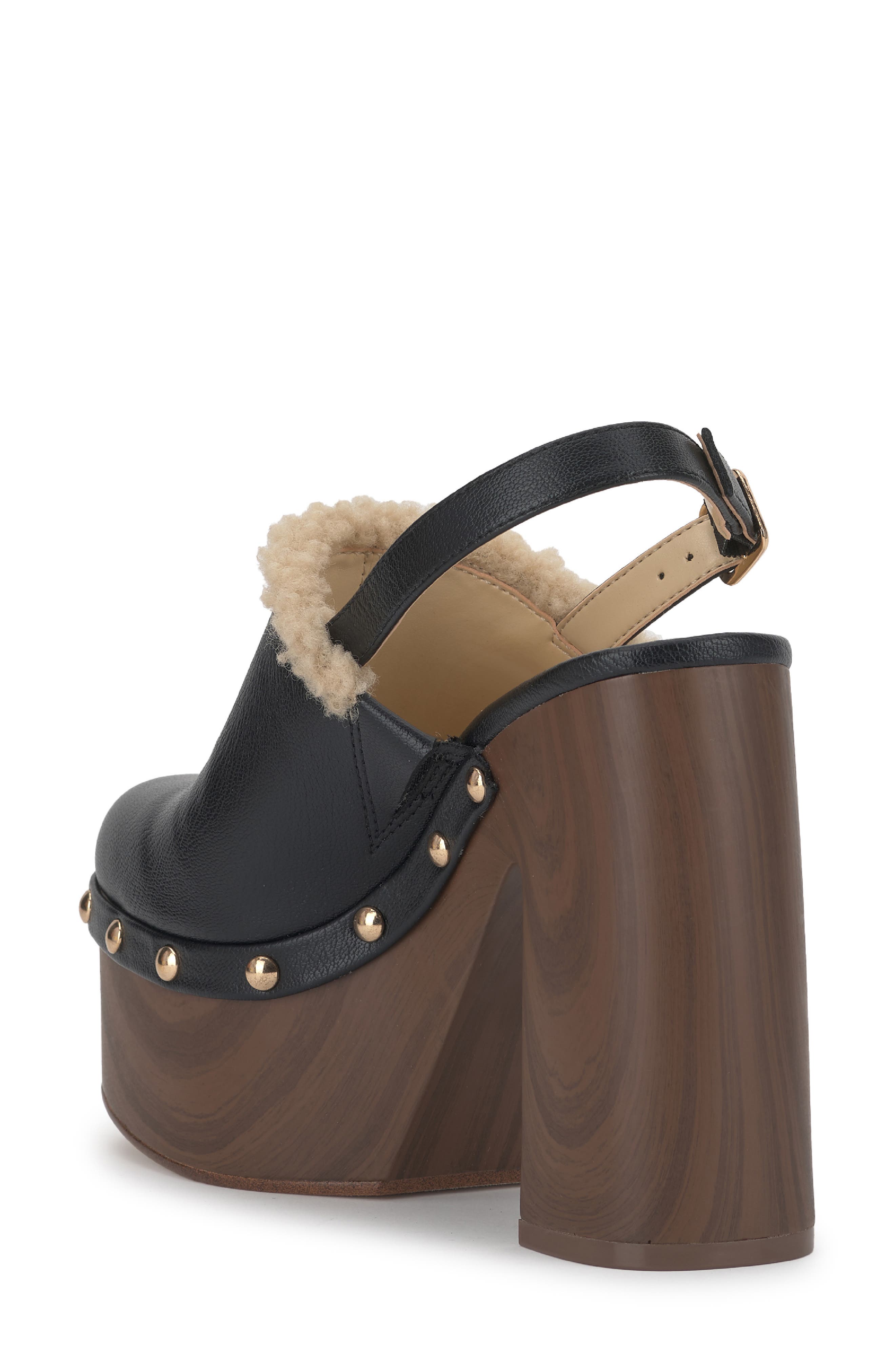 Caze Stud Platform Sandal, Alternate, color, BLACK 04