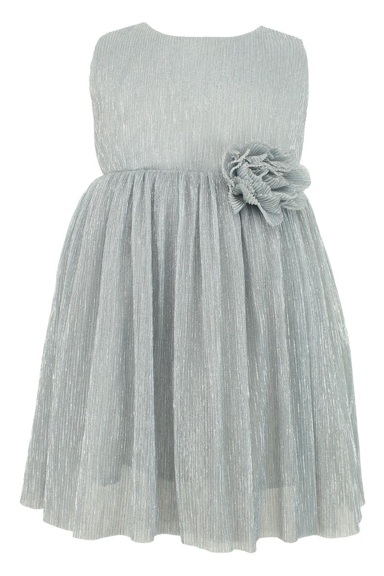Kids' Flower Shimmer Dress, Main, color, BLUE