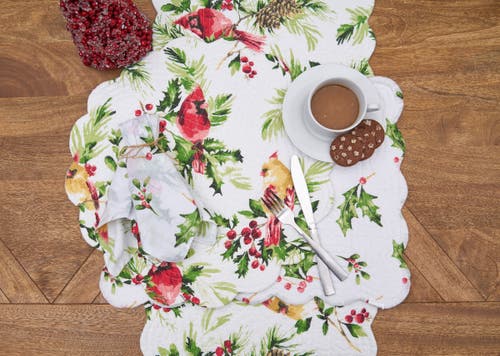 C & F Home C&f Home Ruby Cardinal Table Runner 14" X 51" In Multi