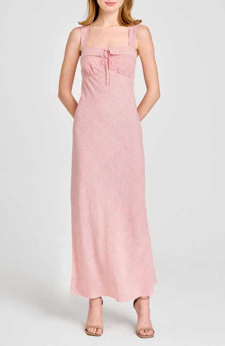 WAYF Violet Mini Dot Maxi Dress