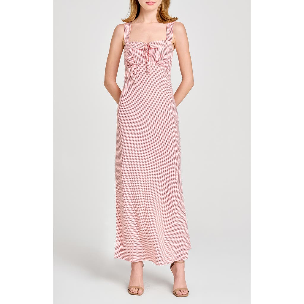 WAYF WAYF VIOLET MINI DOT MAXI DRESS